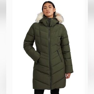 Pajar Army Green Winter Parka w/ Faux Fur